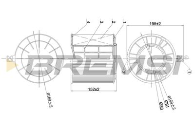 Воздушный фильтр BREMSI FA1173