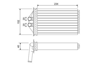 Теплообменник, отопление салона VALEO 715306