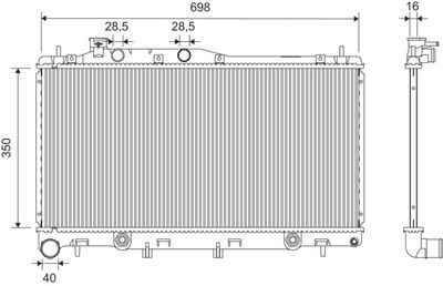 Radiators, Motora dzesēšanas sistēma VALEO 701445