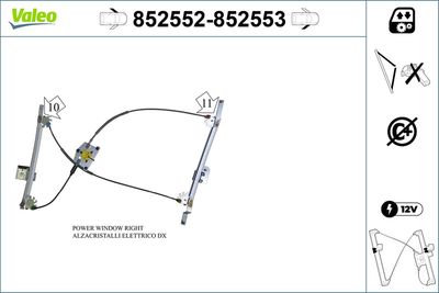 Стеклоподъемник VALEO 852552