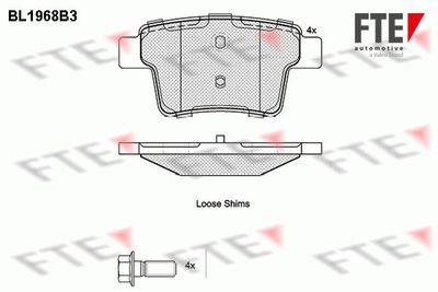 Комплект тормозных колодок, дисковый тормоз FTE 9010552