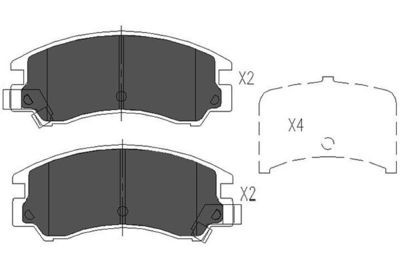 Bremžu uzliku kompl., Disku bremzes KAVO PARTS KBP-8008