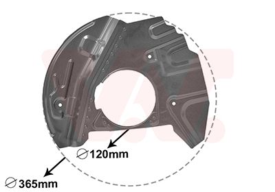 Dubļu sargs, Bremžu disks VAN WEZEL 0685372