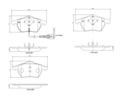Bremžu uzliku kompl., Disku bremzes BREMBO P 85 045X