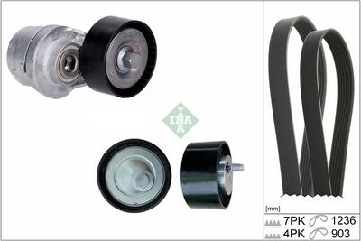 Ķīļrievu siksnu komplekts Schaeffler INA 529 0599 10