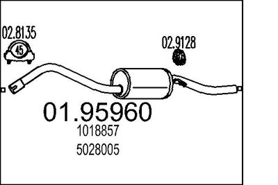 Глушитель выхлопных газов конечный MTS 01.95960