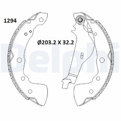 Bremžu loku komplekts DELPHI LS2181