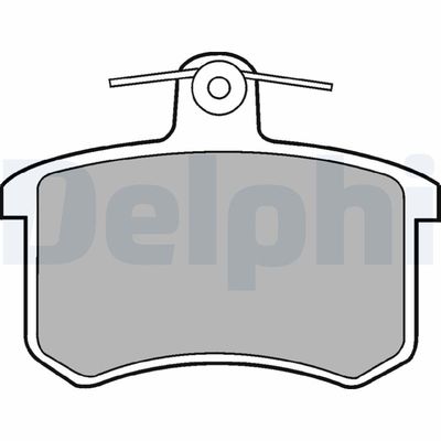 Комплект тормозных колодок, дисковый тормоз DELPHI LP451