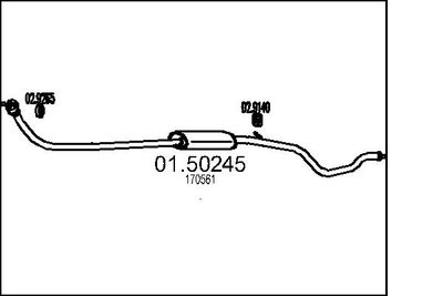 Средний глушитель выхлопных газов MTS 01.50245