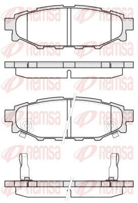 Bremžu uzliku kompl., Disku bremzes REMSA 1136.12