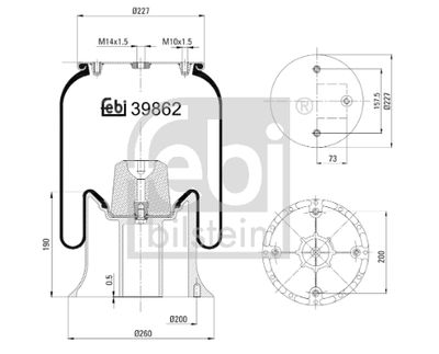 Pneimoatsperes spilvens, Pneimopiekare FEBI BILSTEIN 39862