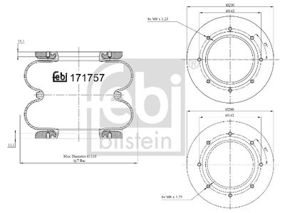 Pneimoatsperes spilvens, Pneimopiekare FEBI BILSTEIN 171757
