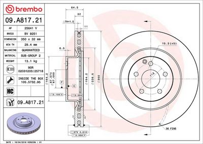 Bremžu diski BREMBO 09.A817.21