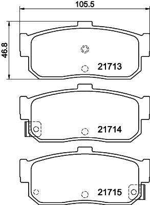 Bremžu uzliku kompl., Disku bremzes HELLA PAGID 8DB 355 016-561