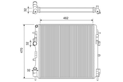 Radiators, Motora dzesēšanas sistēma VALEO 732687