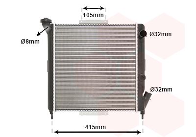 Radiators, Motora dzesēšanas sistēma VAN WEZEL 43002063