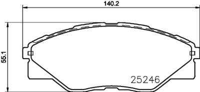 Bremžu uzliku kompl., Disku bremzes HELLA PAGID 8DB 355 019-811