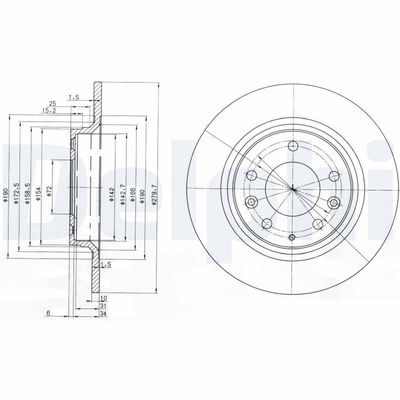 Тормозной диск DELPHI BG3875C
