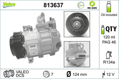 Компрессор, кондиционер VALEO 813637