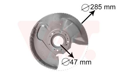 Dubļu sargs, Bremžu disks VAN WEZEL 3758372