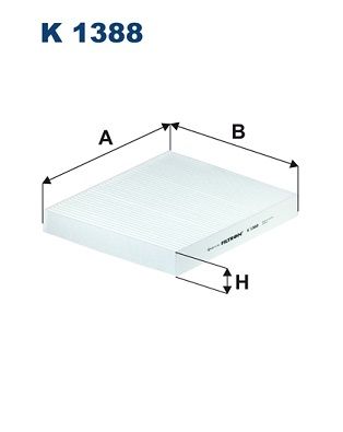 Фильтр, воздух во внутренном пространстве FILTRON K 1388