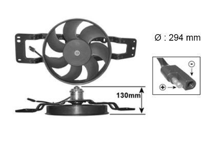 Ventilators, Motora dzesēšanas sistēma VAN WEZEL 4342747