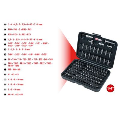 Komplekts, Skrūvgrieža ieliktņi (Uzgaļi) KS TOOLS 911.2026