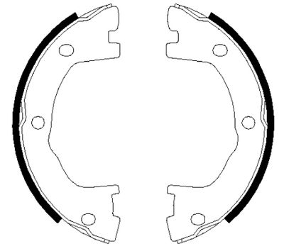 Bremžu loku kompl., Stāvbremze HELLA 8DA 355 050-501