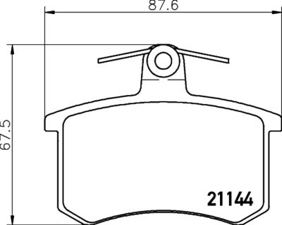 Bremžu uzliku kompl., Disku bremzes HELLA PAGID 8DB 355 017-951