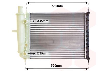 Radiators, Motora dzesēšanas sistēma VAN WEZEL 17002159