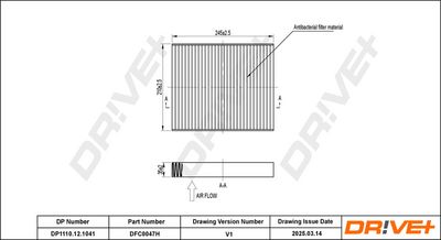 Фильтр, воздух во внутренном пространстве Dr!ve+ DP1110.12.1041