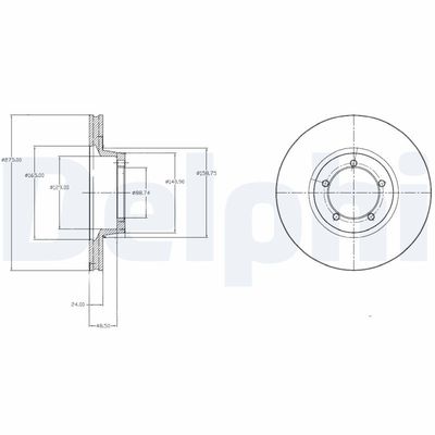 Bremžu diski DELPHI BG3984