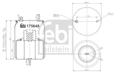 Pneimoatsperes spilvens, Pneimopiekare FEBI BILSTEIN 175648