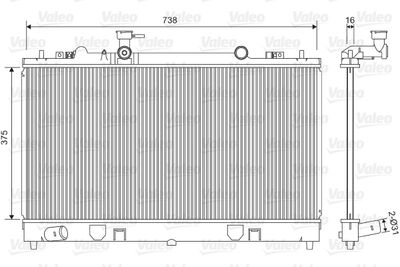 Radiators, Motora dzesēšanas sistēma VALEO 734410