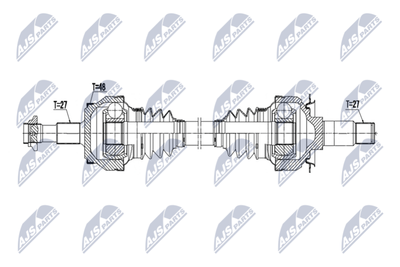 Приводной вал NTY NPW-ME-197