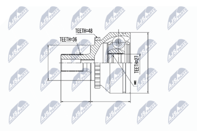 Šarnīru komplekts, Piedziņas vārpsta NTY NPZ-VV-013