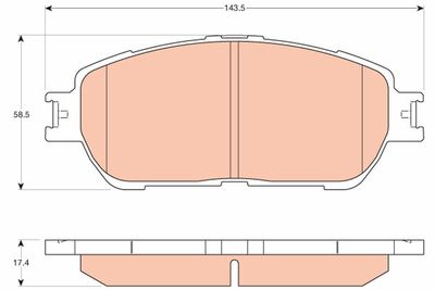 Bremžu uzliku kompl., Disku bremzes TRW GDB3612
