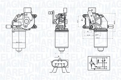 Двигатель стеклоочистителя MAGNETI MARELLI 064376700010