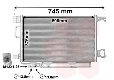 Конденсатор, кондиционер VAN WEZEL 30015360