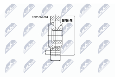 Шарнирный комплект, приводной вал NTY NPW-BM-004