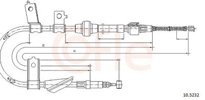 Тросик, cтояночный тормоз COFLE 92.10.5232
