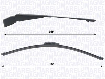 Stikla tīrītāju sviru kompl., Stiklu tīrīšanas sistēma MAGNETI MARELLI 000723180465