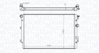 Радиатор, охлаждение двигателя MAGNETI MARELLI 350213196800