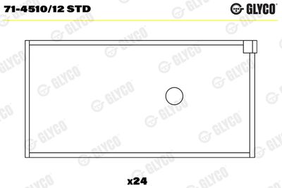 Klaņa gultnis GLYCO 71-4510/12 STD