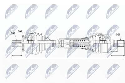 Приводной вал NTY NPW-VV-046