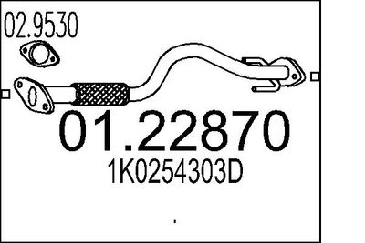 Труба выхлопного газа MTS 01.22870