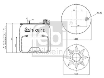 Pneimoatsperes spilvens, Pneimopiekare FEBI BILSTEIN 102510