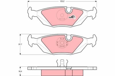 Комплект тормозных колодок, дисковый тормоз TRW GDB299