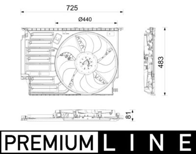 Вентилятор, охлаждение двигателя MAHLE CFF 671 000P