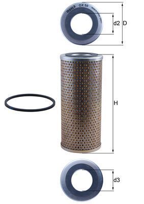 Масляный фильтр MAHLE OX 50D